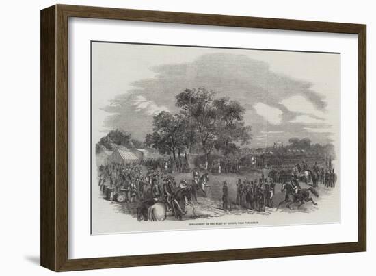 Encampment on the Plain of Satory, Near Versailles-null-Framed Giclee Print