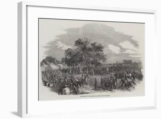 Encampment on the Plain of Satory, Near Versailles-null-Framed Giclee Print