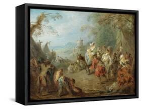 Encampment (Soldiers' Hal)-Jean-Baptiste Pater-Framed Stretched Canvas