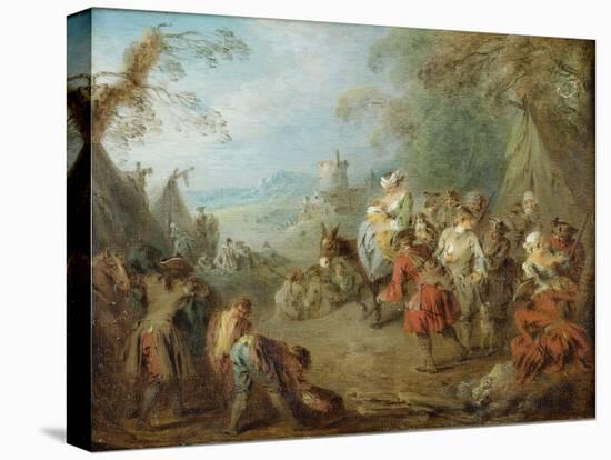 Encampment (Soldiers' Hal)-Jean-Baptiste Pater-Stretched Canvas