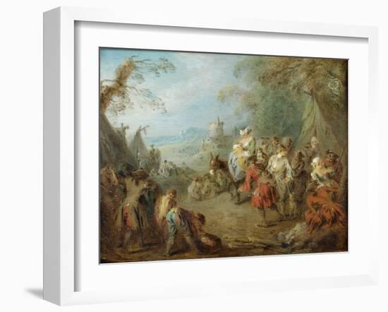 Encampment (Soldiers' Hal)-Jean-Baptiste Pater-Framed Giclee Print