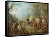 Encampment (Soldiers' Hal)-Jean-Baptiste Pater-Framed Stretched Canvas