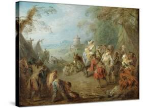 Encampment (Soldiers' Hal)-Jean-Baptiste Pater-Stretched Canvas