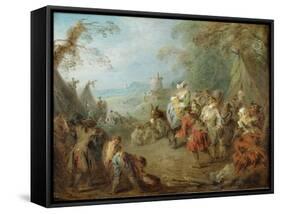Encampment (Soldiers' Hal)-Jean-Baptiste Pater-Framed Stretched Canvas
