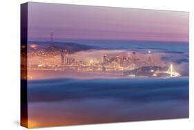 Encased, Fog Surrounding San Francisco Epic Cityscape Urban Globe-Vincent James-Stretched Canvas