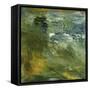 Encaustic Tile in Green I-Sharon Gordon-Framed Stretched Canvas