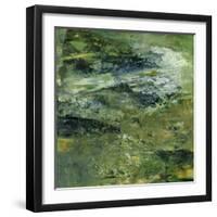 Encaustic Tile in Green III-Sharon Gordon-Framed Art Print