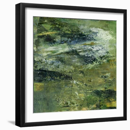 Encaustic Tile in Green III-Sharon Gordon-Framed Art Print