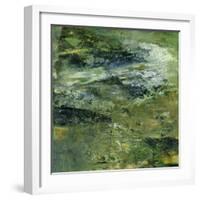 Encaustic Tile in Green III-Sharon Gordon-Framed Art Print