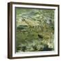 Encaustic Tile in Green V-Sharon Gordon-Framed Art Print