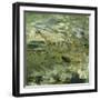 Encaustic Tile in Green V-Sharon Gordon-Framed Art Print