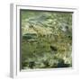 Encaustic Tile in Green V-Sharon Gordon-Framed Art Print