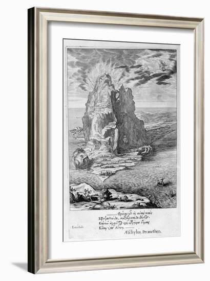 Enceladus Buried Underneath Mount Etna, 1655-Michel de Marolles-Framed Giclee Print