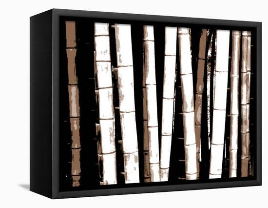 Enchanted Bamboo Brown-Herb Dickinson-Framed Stretched Canvas