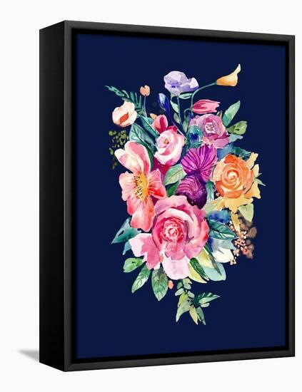 Enchanted Flowers-Jin Jing-Framed Stretched Canvas