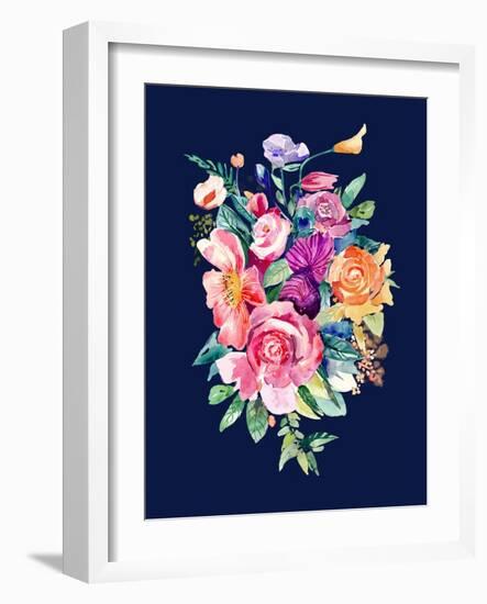 Enchanted Flowers-Jin Jing-Framed Art Print