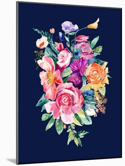 Enchanted Flowers-Jin Jing-Mounted Art Print