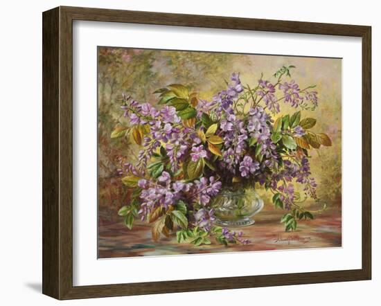 Enchanting Junetide Wisteria-Albert Williams-Framed Giclee Print