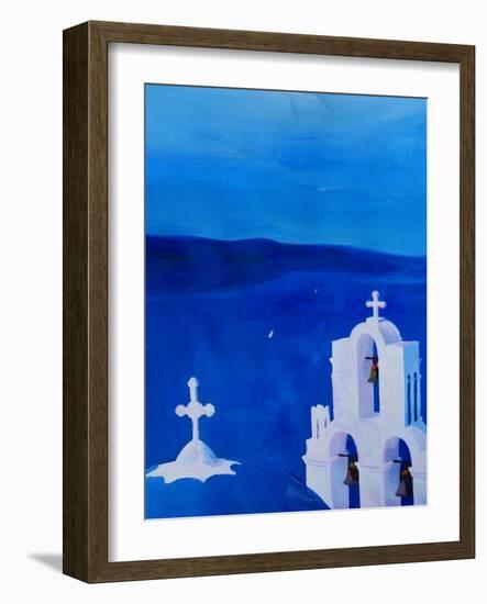 Enchanting Santorini Greece View from Oia-Markus Bleichner-Framed Art Print