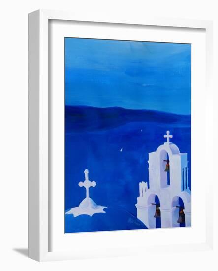 Enchanting Santorini Greece View from Oia-Markus Bleichner-Framed Art Print