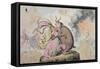 Enchantments Lately Seen Upon the Mountain of Wales-James Gillray-Framed Stretched Canvas