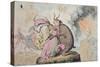 Enchantments Lately Seen Upon the Mountain of Wales-James Gillray-Stretched Canvas