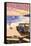 Encinitas, California - Woody on Beach-Lantern Press-Framed Stretched Canvas
