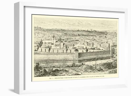 Enclos Du Temple Et Mur D'Enceinte De Charles V-null-Framed Giclee Print