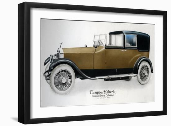 Enclosed Drive Rolls-Royce Cabriolet with Extension Open, C1910-1929-null-Framed Giclee Print