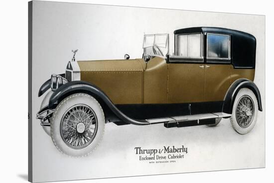 Enclosed Drive Rolls-Royce Cabriolet with Extension Open, C1910-1929-null-Stretched Canvas