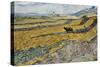 Enclosed Field with Ploughman. Date/Period: 1889. Painting. Oil on canvas. Height: 540 mm (21.25...-VINCENT VAN GOGH-Stretched Canvas
