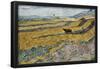 Enclosed Field with Ploughman. Date/Period: 1889. Painting. Oil on canvas. Height: 540 mm (21.25...-VINCENT VAN GOGH-Framed Poster