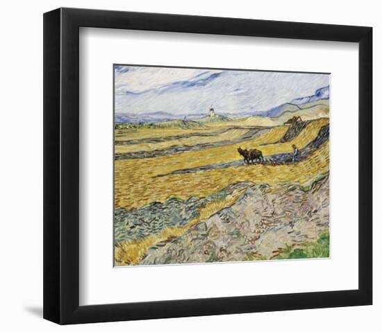 Enclosed Field with Ploughman-Vincent van Gogh-Framed Art Print