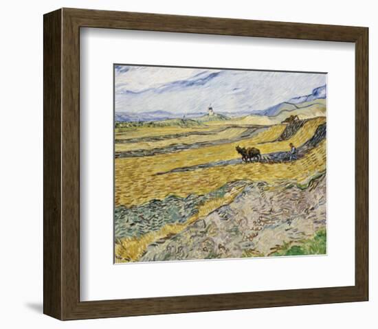 Enclosed Field with Ploughman-Vincent van Gogh-Framed Art Print