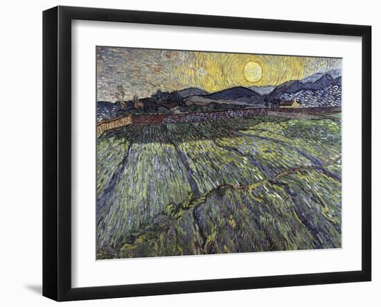 Enclosed Field with Rising Sun, 1889-Vincent van Gogh-Framed Giclee Print