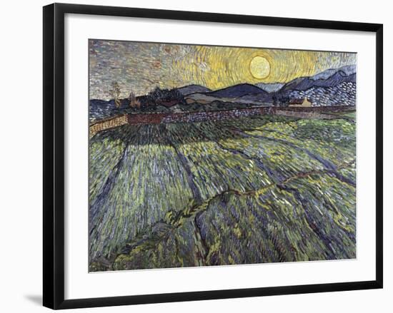 Enclosed Field with Rising Sun Saint-Remy-Vincent van Gogh-Framed Giclee Print