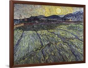 Enclosed Field with Rising Sun Saint-Remy-Vincent van Gogh-Framed Giclee Print