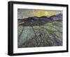 Enclosed Field with Rising Sun Saint-Remy-Vincent van Gogh-Framed Giclee Print