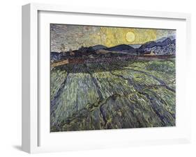 Enclosed Field with Rising Sun Saint-Remy-Vincent van Gogh-Framed Giclee Print