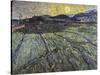 Enclosed Field with Rising Sun Saint-Remy-Vincent van Gogh-Stretched Canvas