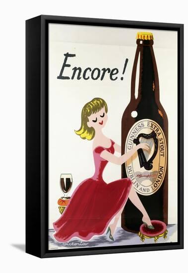 Encore! (Girl, Bottle and Harp), C.1938-null-Framed Stretched Canvas