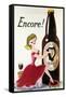 Encore! (Girl, Bottle and Harp), C.1938-null-Framed Stretched Canvas