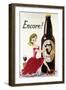 Encore! (Girl, Bottle and Harp), C.1938-null-Framed Giclee Print