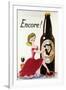 Encore! (Girl, Bottle and Harp), C.1938-null-Framed Giclee Print