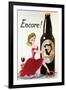 Encore! (Girl, Bottle and Harp), C.1938-null-Framed Giclee Print