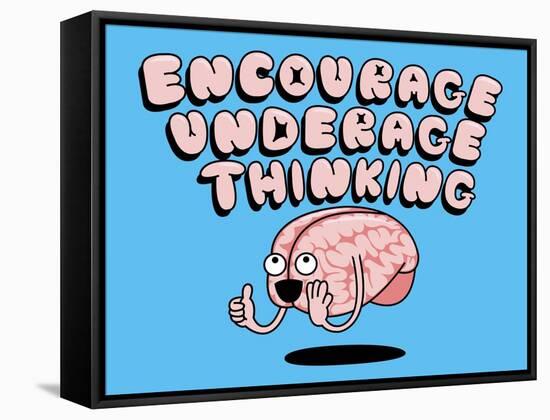 Encourage Underage Thinking-Steven Wilson-Framed Stretched Canvas