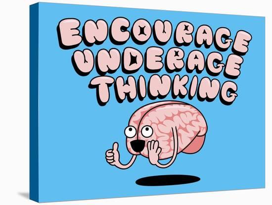 Encourage Underage Thinking-Steven Wilson-Stretched Canvas