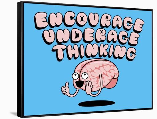 Encourage Underage Thinking-Steven Wilson-Framed Stretched Canvas