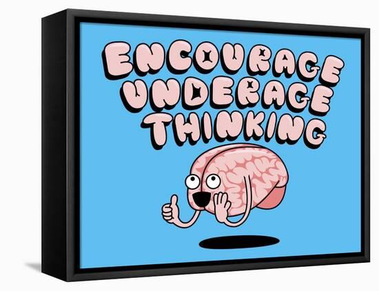 Encourage Underage Thinking-Steven Wilson-Framed Stretched Canvas