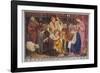 Encouraged by the Angels the Shepherds Come to Jesus' Cradle to Worship the Child-M. Dibden-Framed Photographic Print